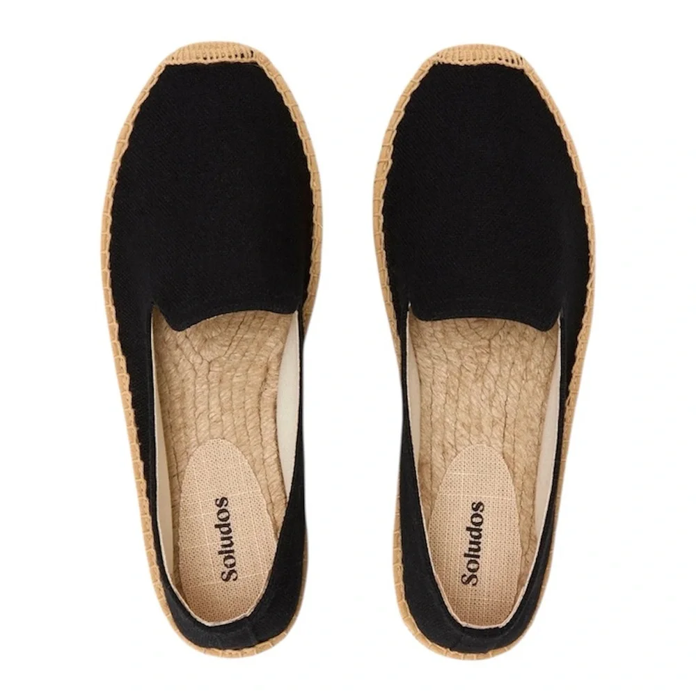 - Soludos 8.5 Black Smoking Espadrille! EUC!
